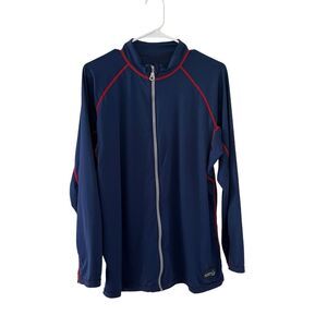 DuckSkinz UV + H2O Armor by SPZ Blue Lightweight Zip-Front‎ Jacket Men's XL